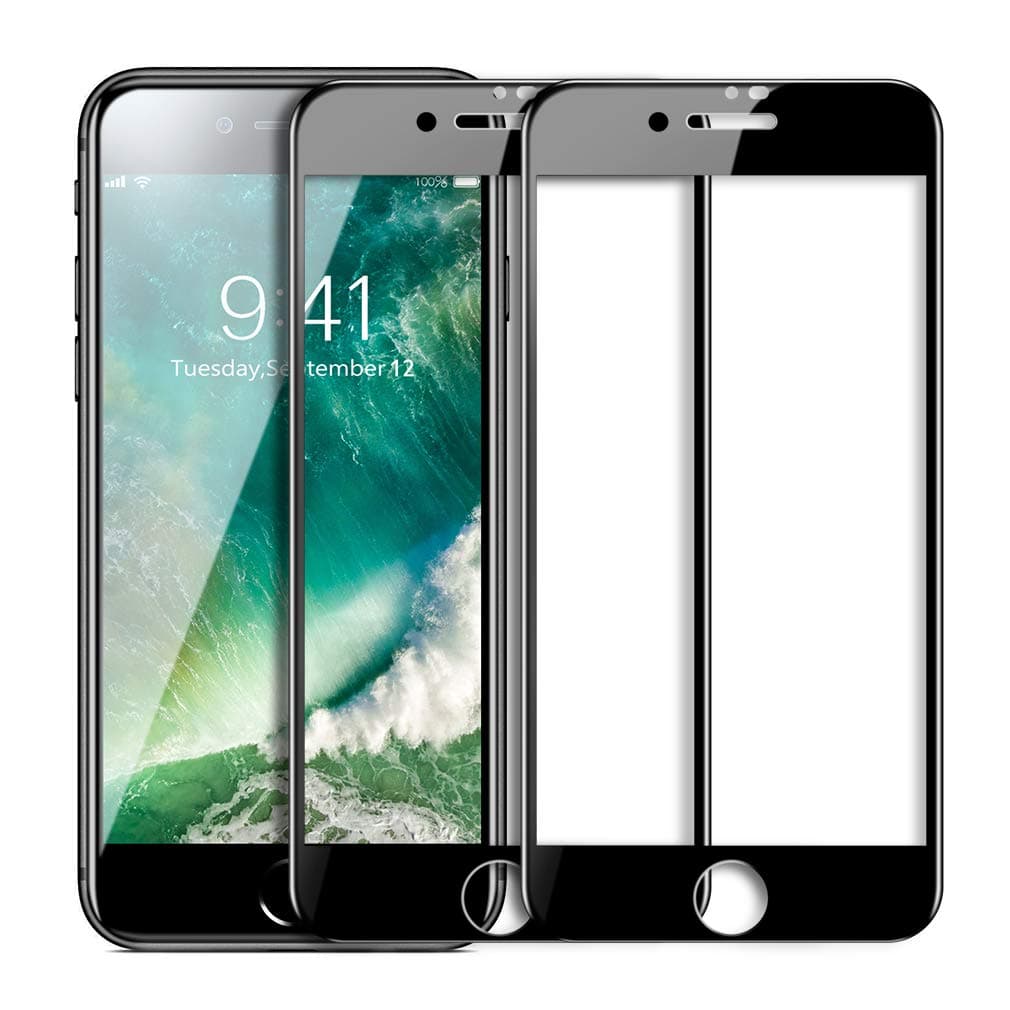 Haeylos Compatible for iPhone 7 plus / 8 plus Screen Protector Tempered Glass (2 Packs), 9D Screen Protector, High Clarity, Anti Impact Scratch and Fingerprint