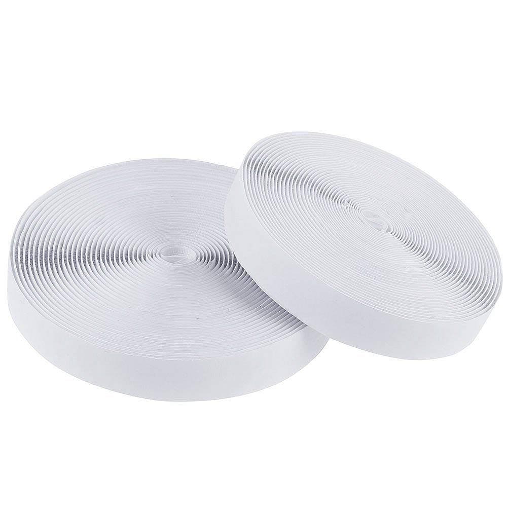 Hook and Loop Tape, Peicci 26Ft (2 Rolls 8M) Self Adhesive Sticky Tapes, Reusable Hook Loop Tape Roll, White