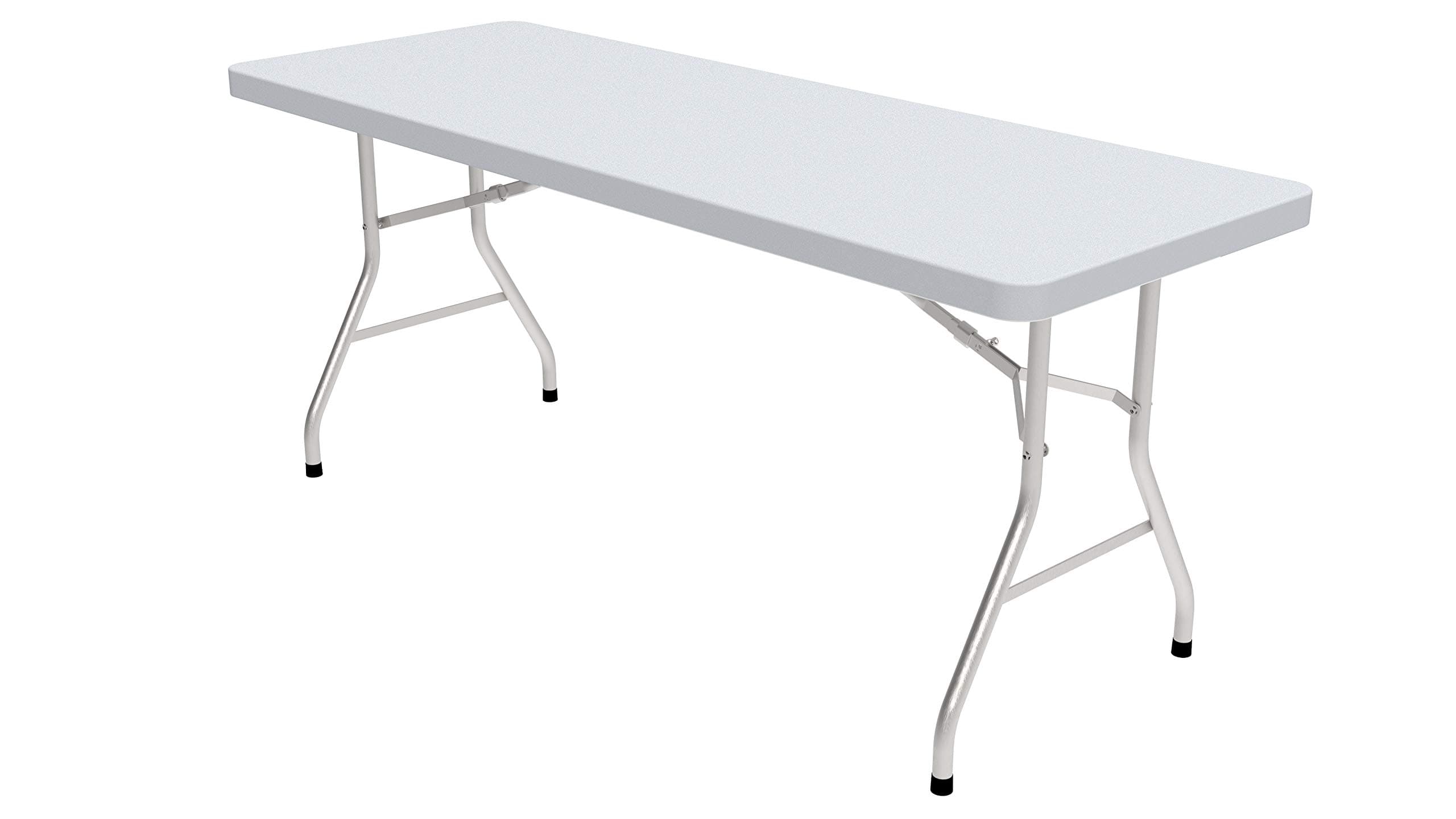 Plastic Folding Table 30” x 96” Multipurpose, Heavy Duty Utility Table for Indoors and Outdoors, Camping, Picnics, Barbecues and More - 8 Feet - by Ontario Furniture