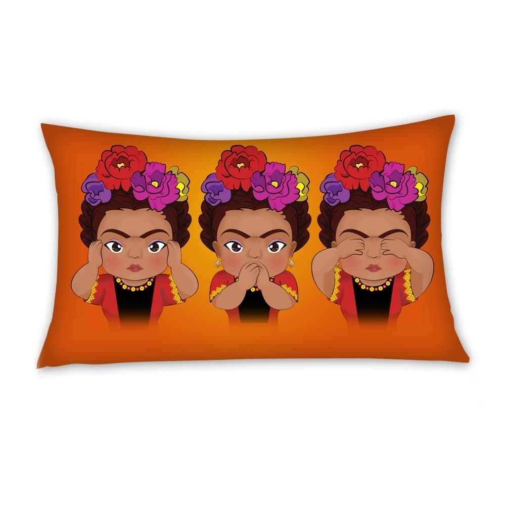 Custom Frida Kahlo Printed Cotton Rectangle Pillowcase 13"x21"
