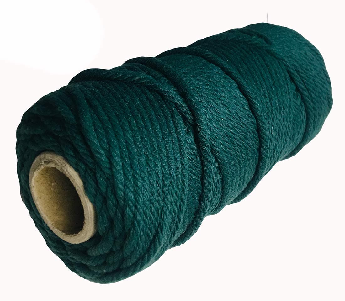 4mm 1/6inch 109 Yards Macrame Cord String for Plant Hanger Craft Wall Hanging Tapestry Crafts (Green)