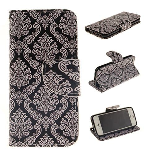 iPhone 4 Case,iPhone 4S Case,[Classic Series] Flip Phone Cases Wallet Case Premium PU Leather Flip Cover Folio with Stand for iPhone 4 iPhone 4S DX8