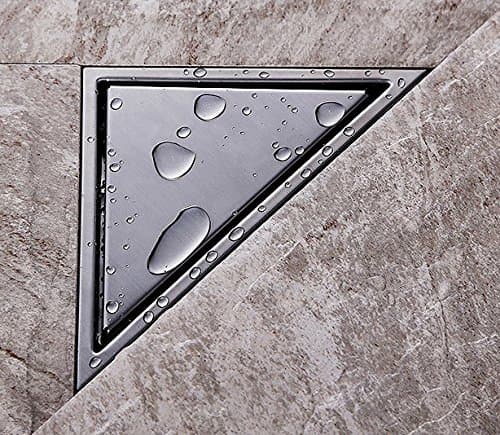 304 Stainless Steel Bathroom Triangle Tile Insert Square Shower Floor Drain