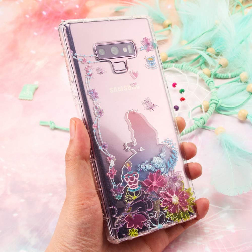 EOXO Samsung S9 Case Compatible With Samsung Galaxy Note 9 Note 10 Pro Note10 Plus 5G Case Alice Mermaid Painting Soft Silicon Back Cover Case Cute Case