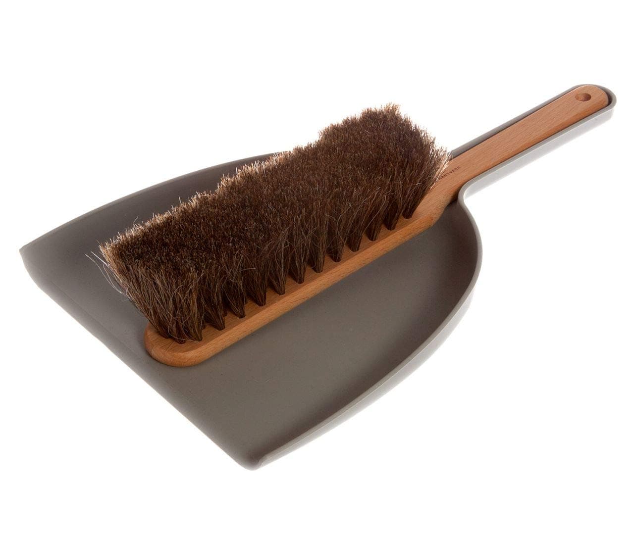 Iris Hantverk Dustpan & Brush Set in Beech - Grey