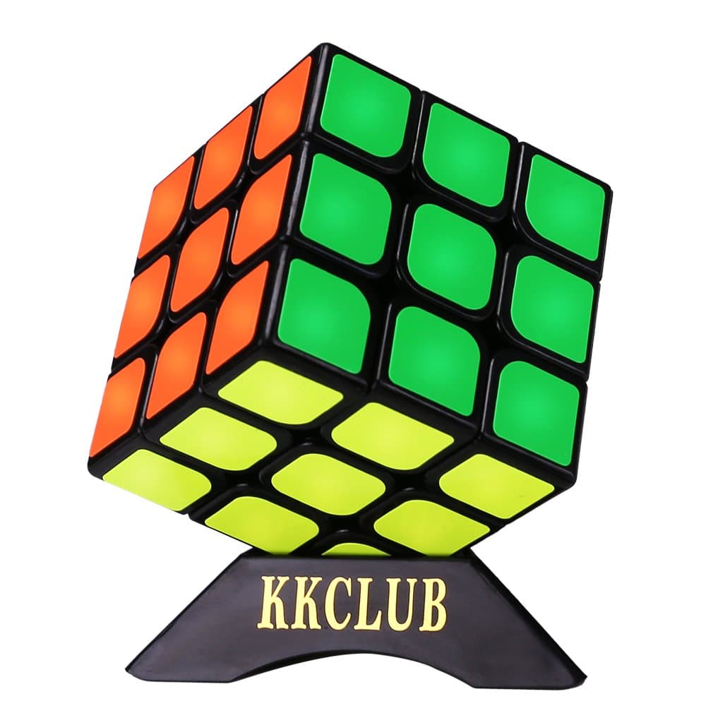 Magic Cube, YJ Yulong 3x3 Speed Cube Stickerless 3x3x3 Cube Puzzles with Display Stand and Mesh Bag for Kids Toy Gift