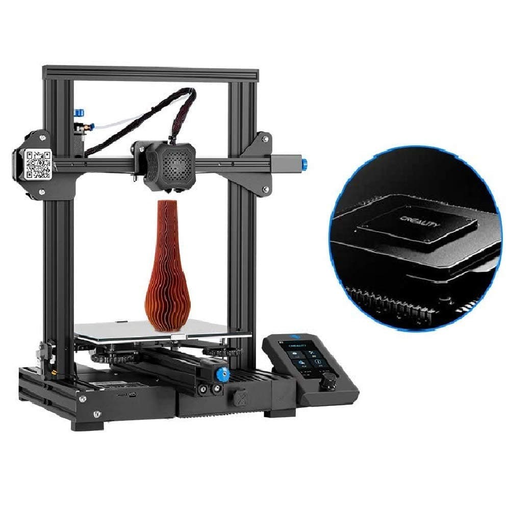 Creality Ender-3X 3D Printer Upgraded Version from Ender-3 with Tempered Glass 5PCS 0.4mm Nozzle Resume Printing Build Volume 8.7" x 8.7" x 9.8"