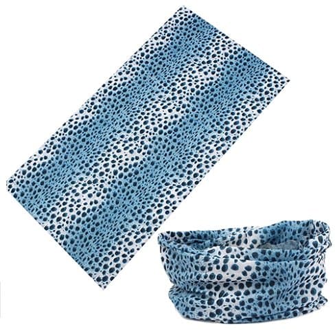[Animal Print] Multi Function Headband with UV Resistance, (Leopard Print-Blue)