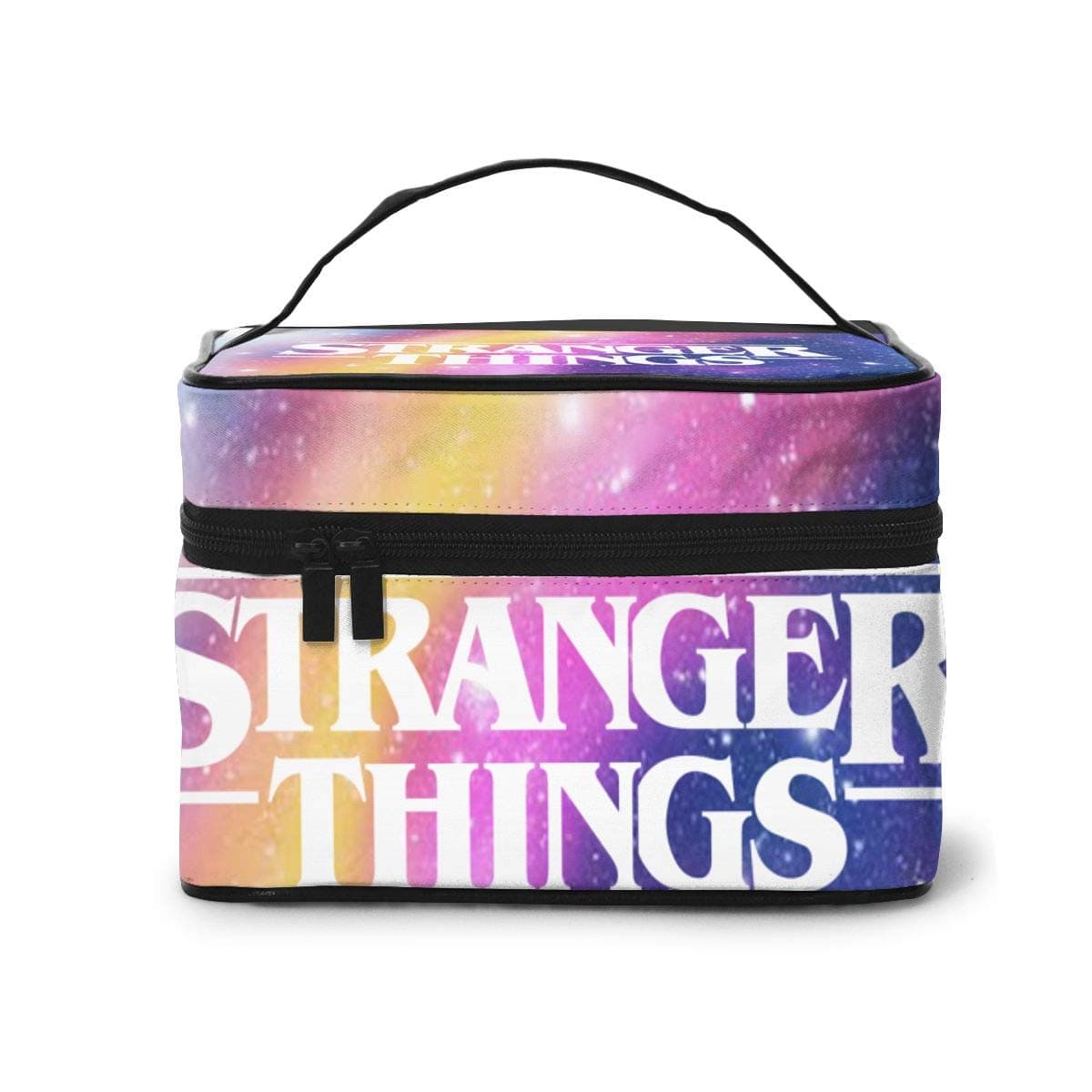 Stranger Things 3 Poster Travel Makeup Case Adjustable Make Up Cosmetic Organizer Portable Artist Storage Bag