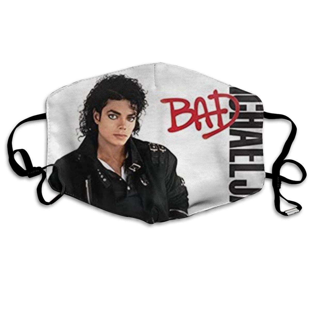 Aipula Multi Usage Face Cover Up Cotton Michael Jackson 'Bad' Breathable Dust Filter Mouth Cover Printed White