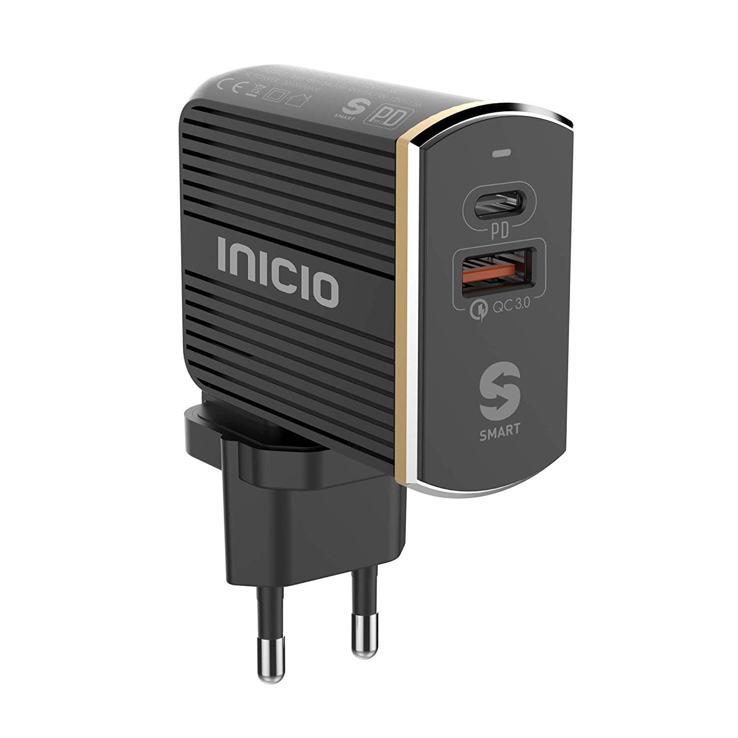 cablesetc usb type c power delivery 36w pd; qualcomm quick charge qc 3.0 fast eu wall charger for macbook pro air iphone…