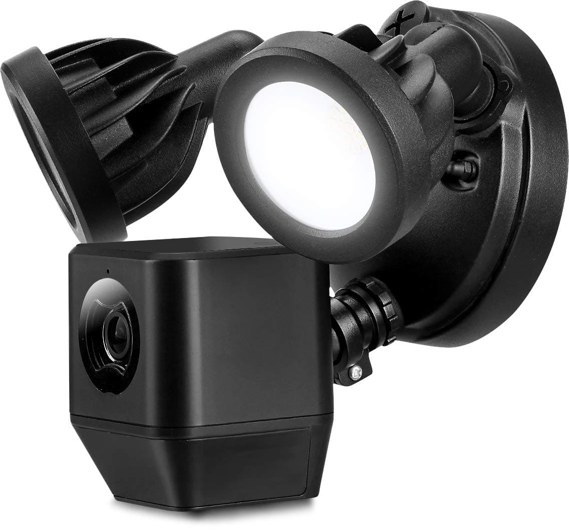 Rraycom Floodlight Camera with Motion Sensor Light, 1080P HD Wireless Security Camera System Two Way Talk with Motion-Activated & Siren Alarm,Remote Control for Backyard&Outdoor,Weatherproof