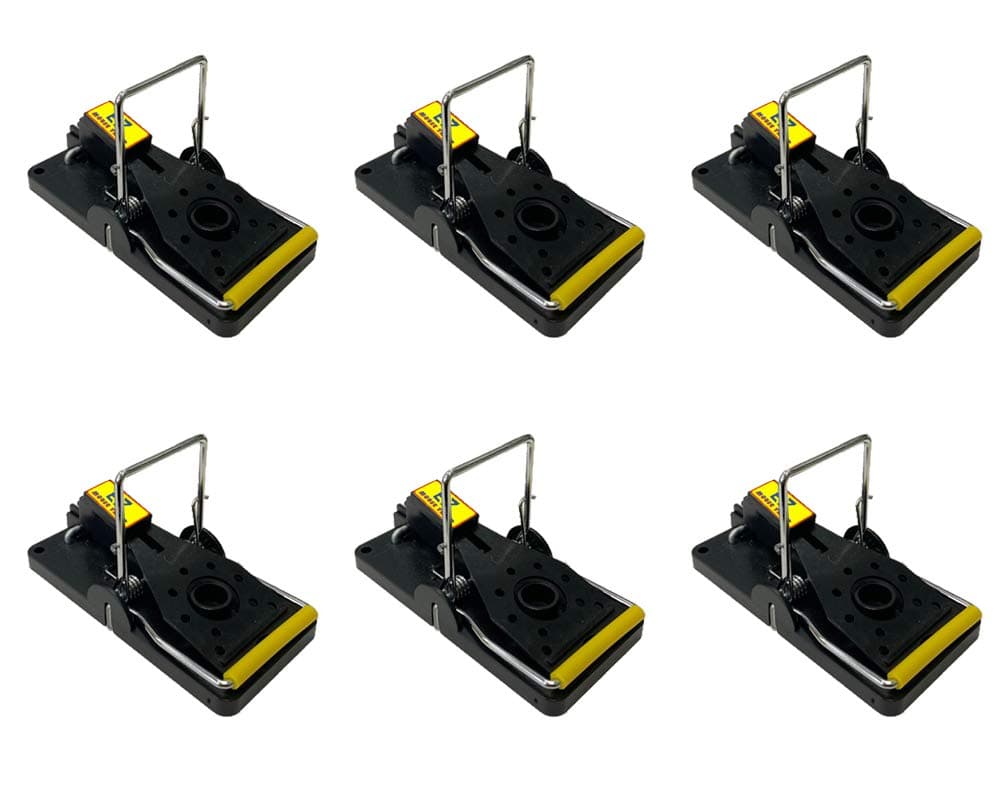 EZ Mouse Trap-6 Pack-Mouse Traps- Mice traps -Trap that works-Quick Kill That Works-Best for Small Mice, Mouse - Reusable Instantly Quick Response Easy Effective - Pest Control -ABS and Steel Material