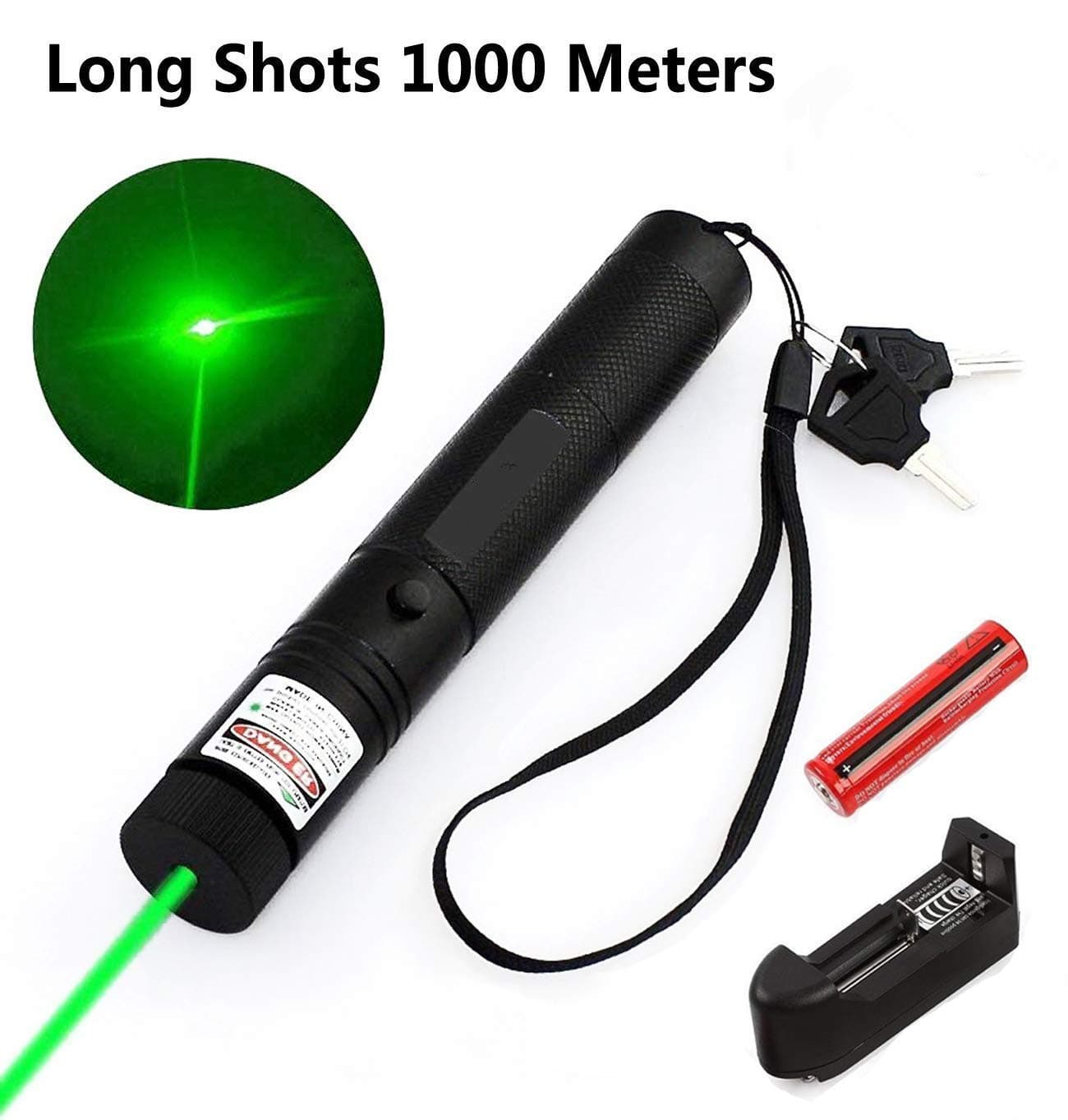 WORD GX Green Light Pointer High Power Visible Beam with Adjustable Focus for Hunting Hiking