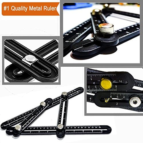 Exe Ultimate Multi Angle Ruler, 836 Angleizer Alumium Alloy Template Tool/layout Tool Measurement For Drawing, Cabinet, Measuring Angles, Curves