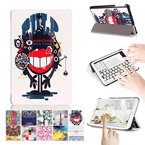 Samsung Galaxy Tab E 9.6 Case, [Multi-angle Stand] Ultra Slim Lightweight 3-folding PU Leather Stand Cover for Samsung Galaxy Tab E 9.6/SM-T560/SM-T561/SM-T567 Verizon 4G LTE -Big Mouth
