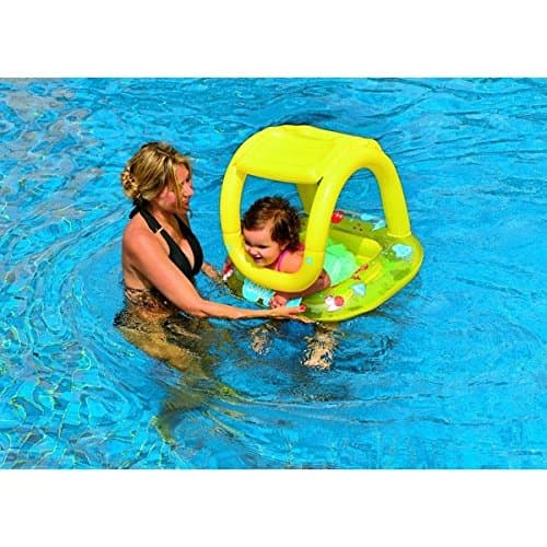 26" Yellow Inflatable Swimming Pool Baby Float
