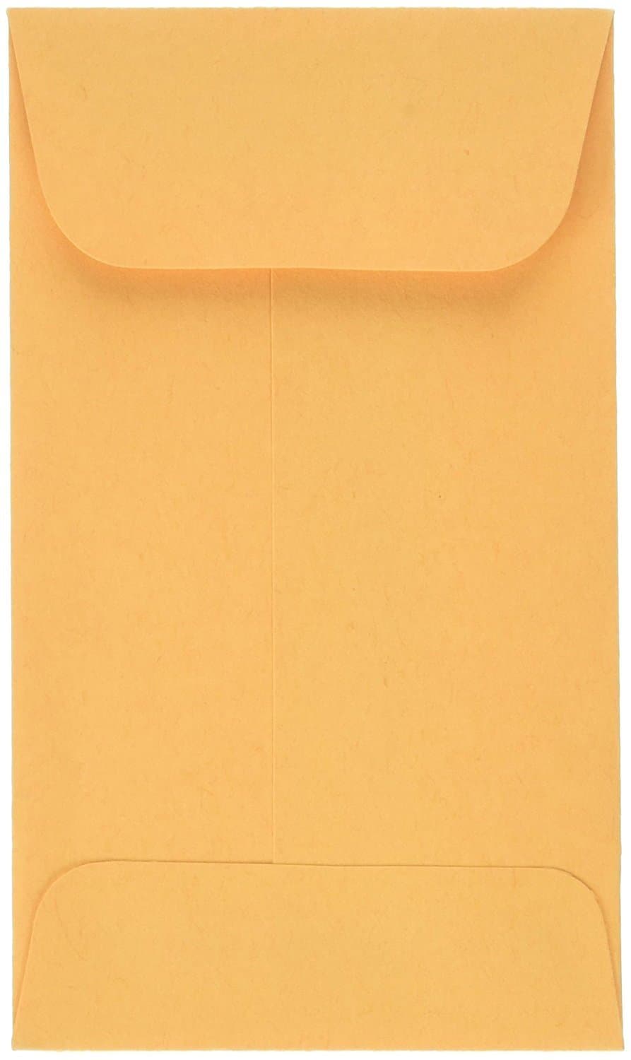#3 Coin Envelopes - 2 1/2" x 4 1/4" - Brown Kraft Manila - 50/Pack