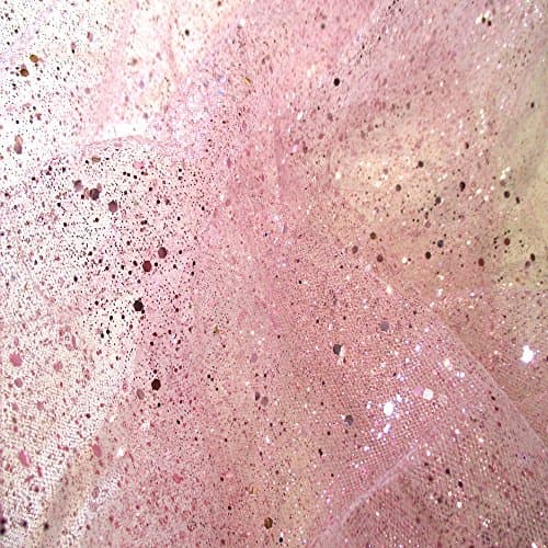 Pink Sparkle Mesh 100% Polyester 2 way stretch mesh 60 inch wide JN00194