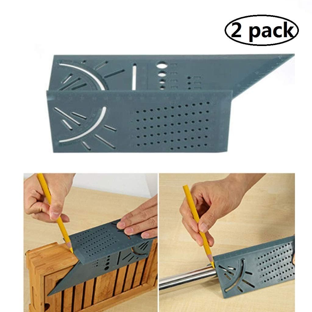 Woodworking Scribe 3D Mitre Angle Measuring Square Size Measure Tool with Gauge Ruler 3D Mitre Angle Measuring Ruler