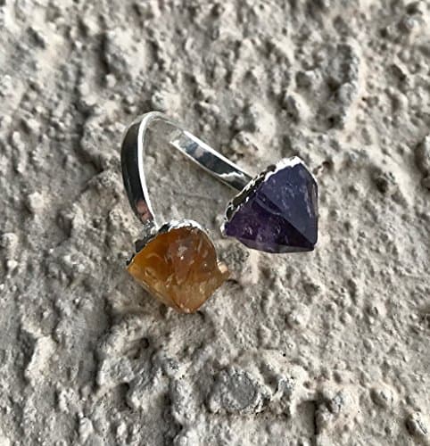 AMETHYST AND CITRINE RING
