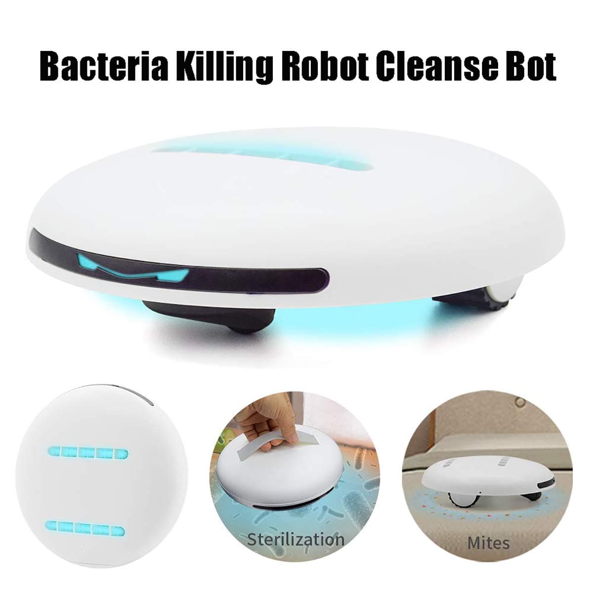 GXLO Bacteria Killing Robot, Mite Cleanse Bot, for Practical Convenient Home, Travel Household UV Sterilizers Mite Killer Robot