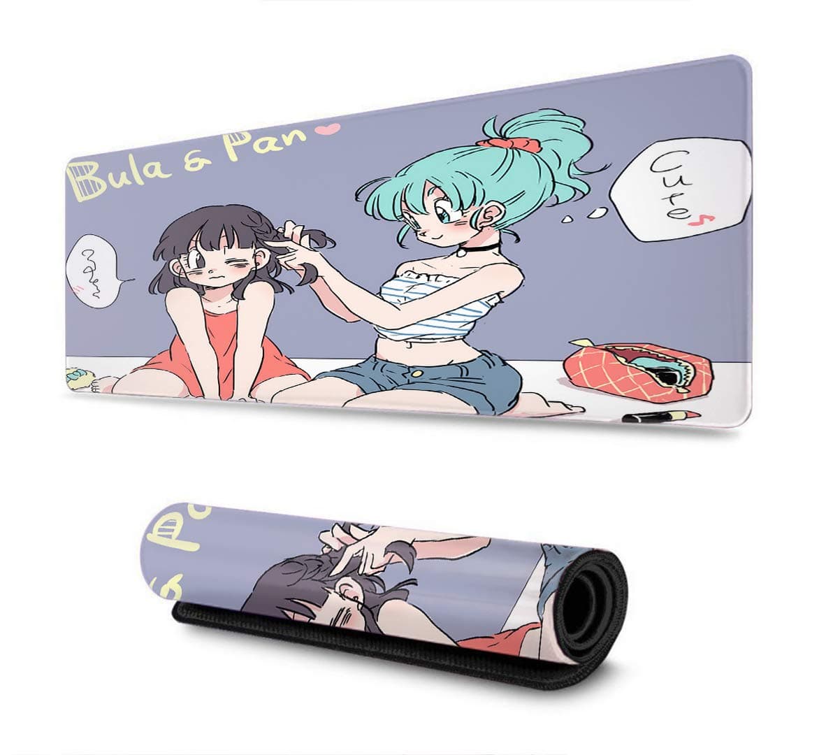 Large Gaming Mouse Pad Mousepad Stitched Edges for PC Computer Laptop forBall Dragon z Kakarot Super Z Son Goku Mousepad(15.8x35.5x0.2 in)