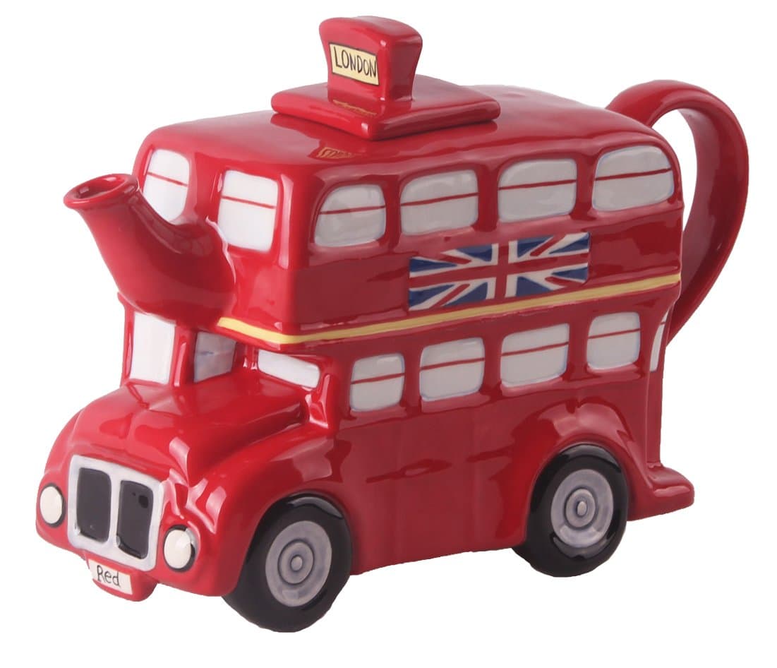 Blue Sky Ceramic London Bus Teapot, Multicolor
