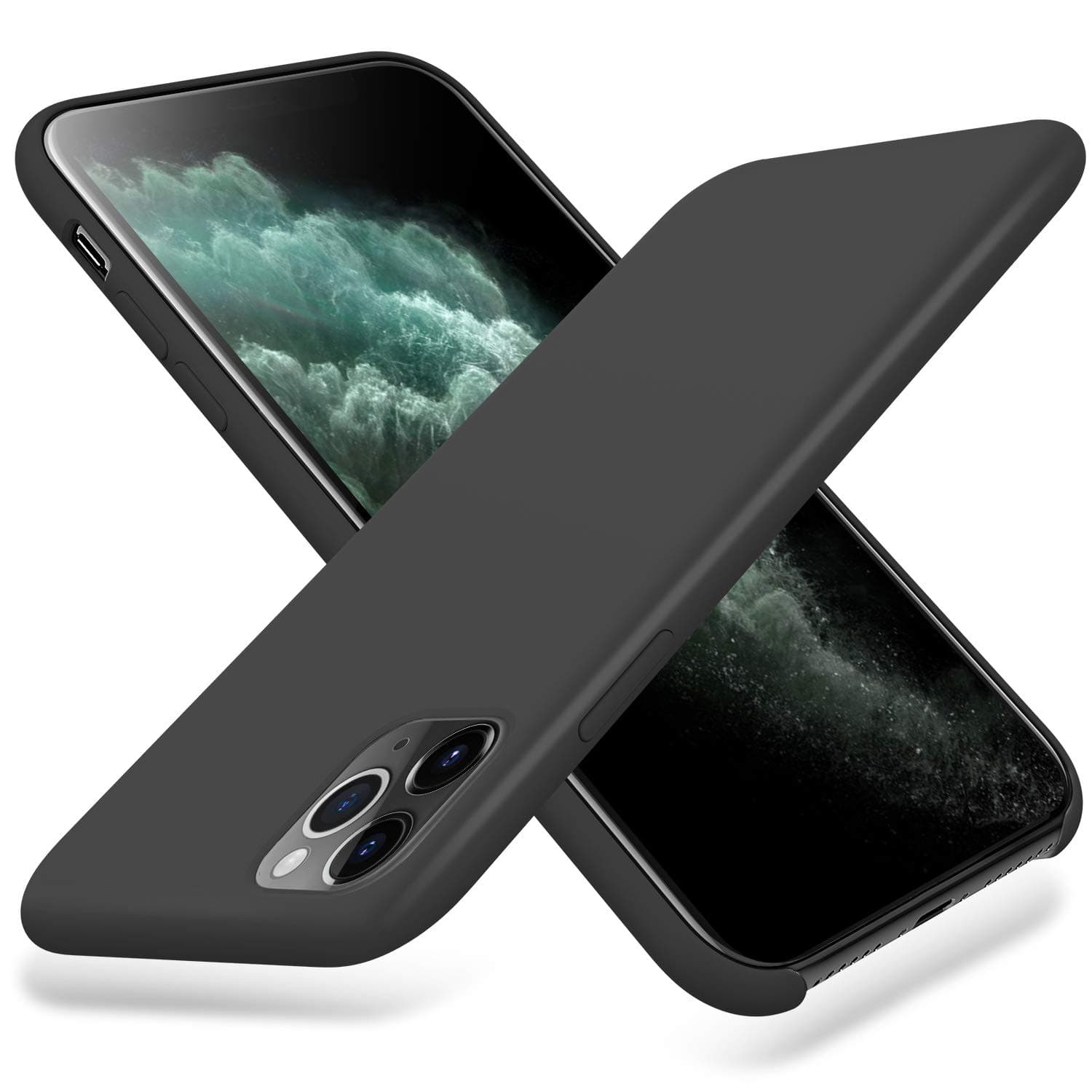 Winzizo iPhone 11 Pro Case, Liquid Silicone Gel Cases with Soft Microfiber Lining Slim Shell Protective Phone Cover for iPhone 11 Pro (5.8 inch) (Black)