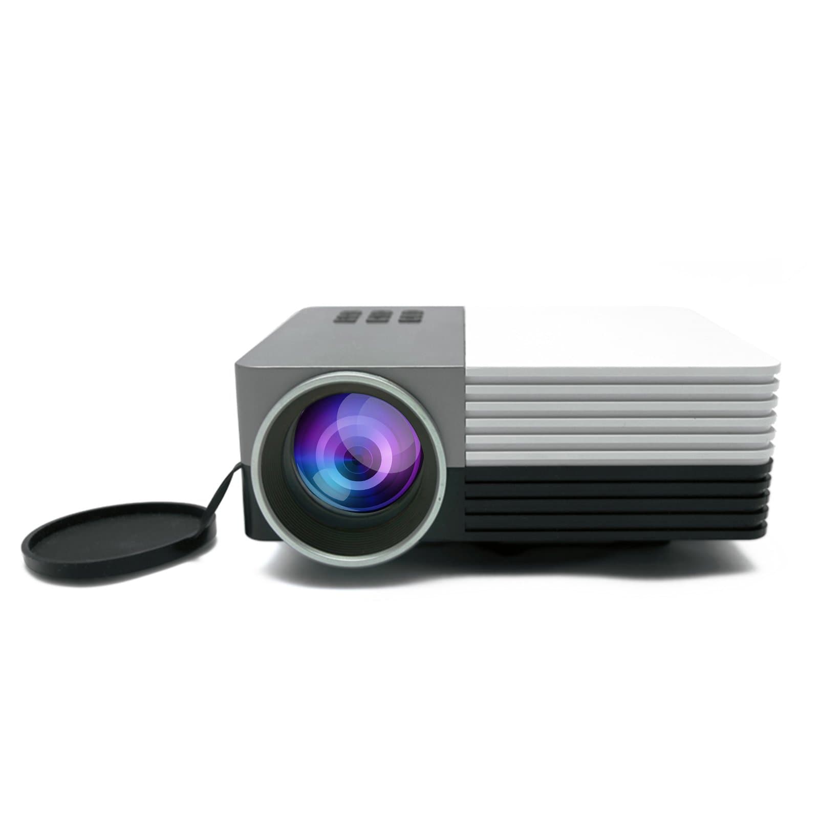 Dolotu Full Color Portable Mini LED Projector HDMI interface for Home Theater Video Games TV Movie Support 1080p 720p with USB VGA AV HDMI Output (GM50, Black)