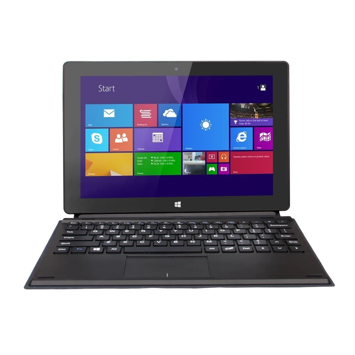 JKY 10.1" Quad Core Windows 8.1 Tablet PC with Magnetic Connection Keyboard, 2GB RAM 32GB ROM, Intel Atom CPU Z3735F 1.33GHz,2.0MP+5.0MP Dual Camera, 1280x800 IPS Display, Bluetooth 4.0