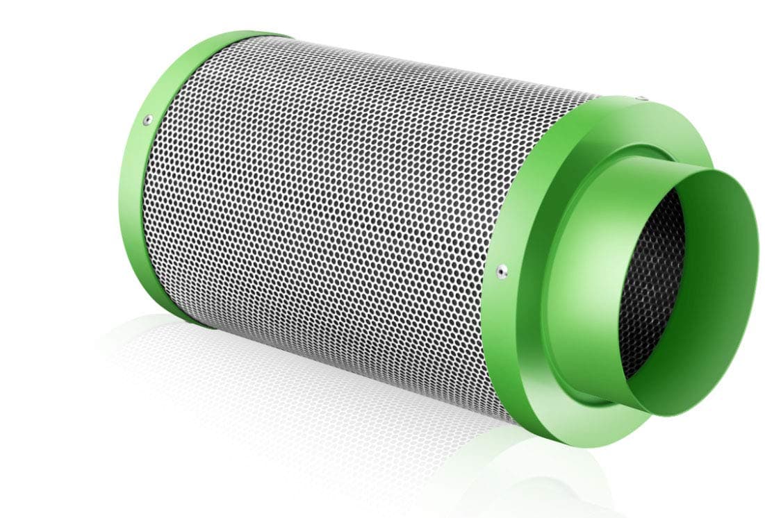MELONFARM 4 Inch Inline Air Carbon Filter Carbon Filter Odor Control Scrubber with Australia Virgin Charcoal, Pre-Filter Included and Green Flange,for Indoor Growing Tent