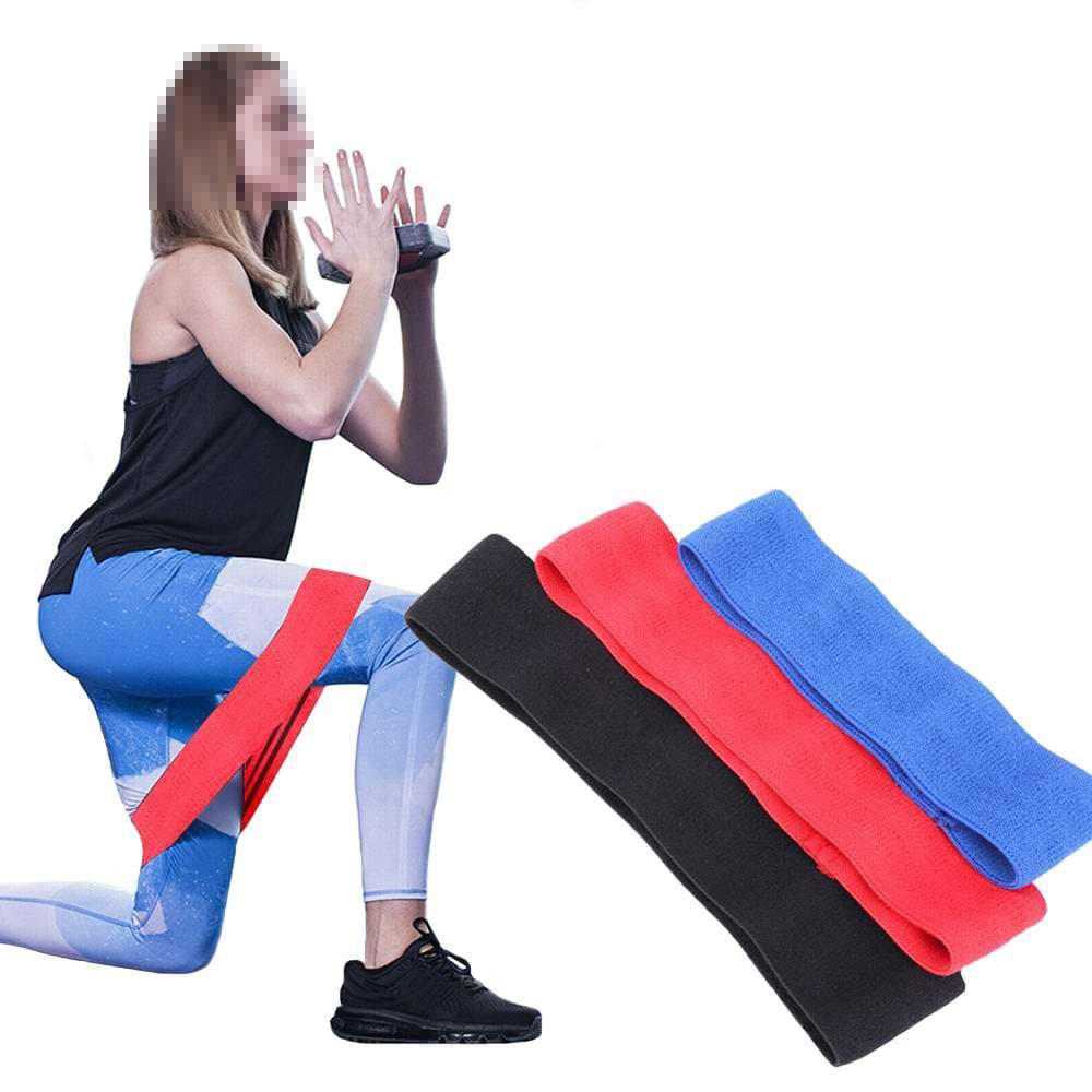 JJunLiM Glute Exercise Resistance Loop Bands Hip Booty Training Anti Slip Leg Thigh Warm Up Squats Hip Resistance Bands Workout Stretch Straps for Crossfit,Fitness,Weightlifting,Powerlifting(Red, M)