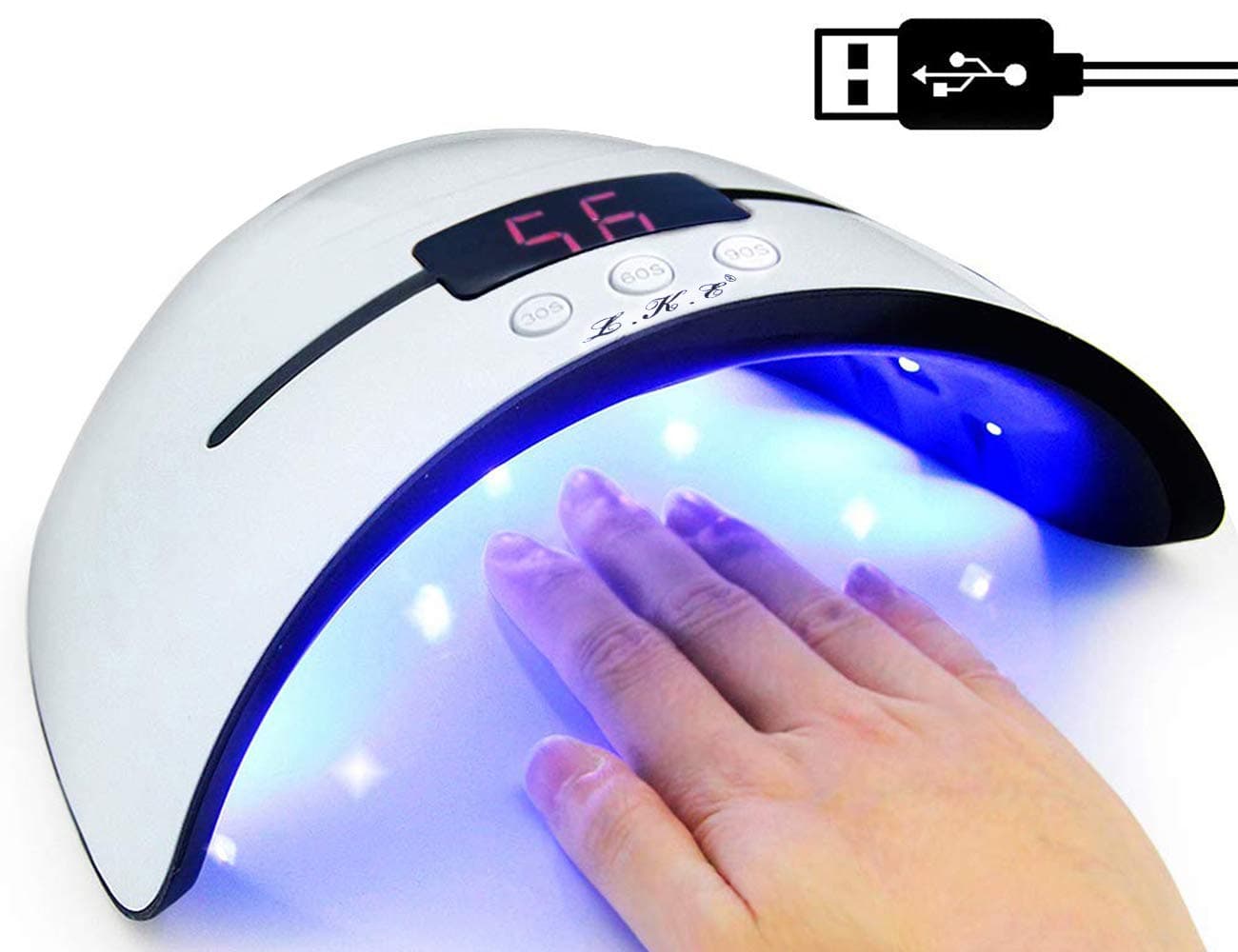 UV Nail Lamp 36W, LED Nail Dryer with Timer/Sensor/LCD Display Portable USB Design LED Nail light Manicure Curing UV Gel Light for Fingernail & Toenail Gel Nails Polish
