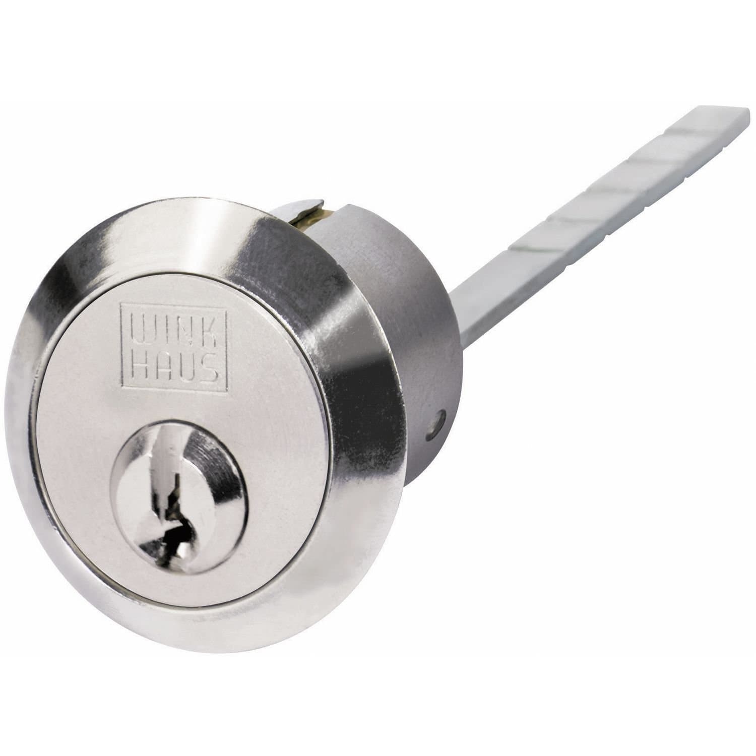 Wink Haus External Cylinder Lock AZ Evva Box REIGEL Pull Brass Nickel Matte Includes 3 Keys and Fastening Bolts, Pack of 1, AZ27/OE10 N P8