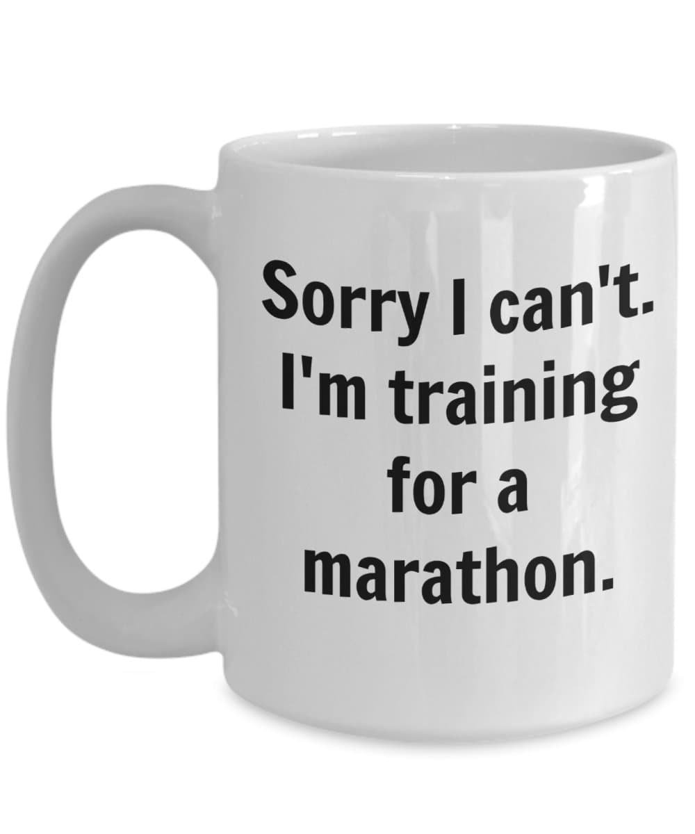 Marathon runner coffee mug - Gift cup (15 oz)