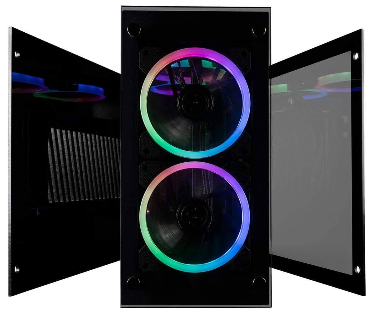 CUK Stratos Mini ITX Gaming Barebone Desktop Case with Liquid CPU Cooler and 650W Power Supply Installed