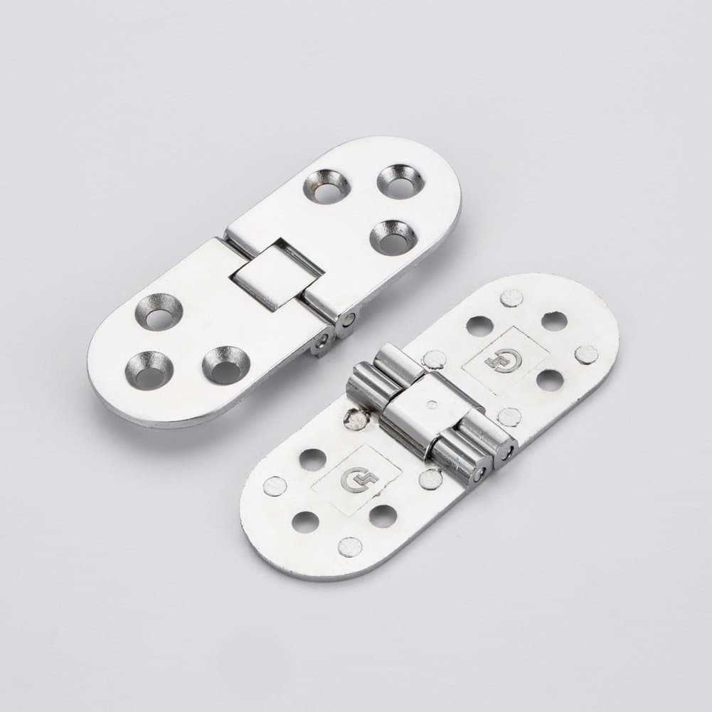 Tirzah 2PCS/Set Cupboard Cabinets Hinge Building Hardware Folding Table Hinge Furniture Door Inlet Hinge with Screws（Silver)