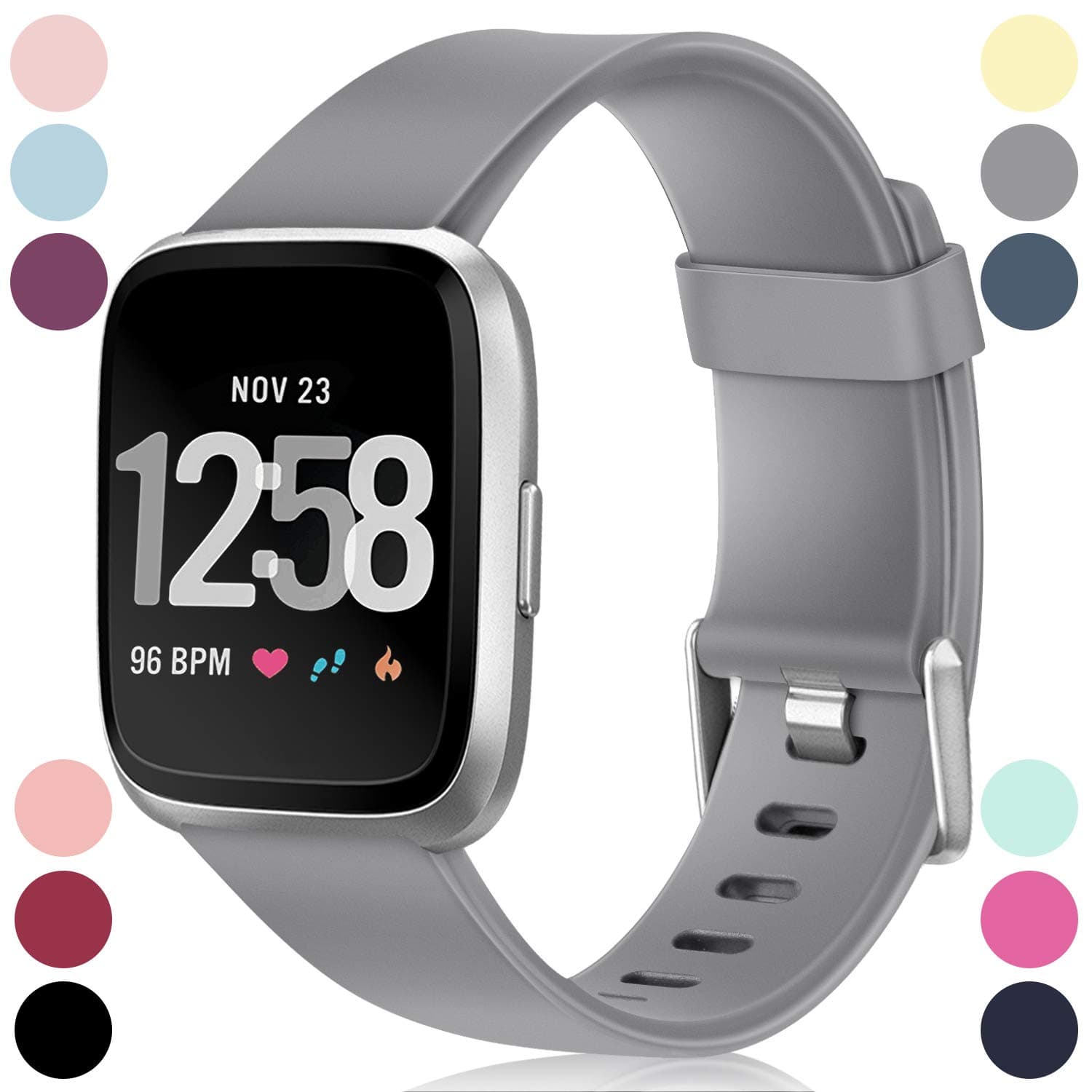 HUMENN Compatible for Fitbit Versa Strap/Fitbit Versa 2 Strap, Classic Adjustable Replacement Sport Wristband for Fitbit Versa/Versa 2/Versa Lite Smartwatch Large Small