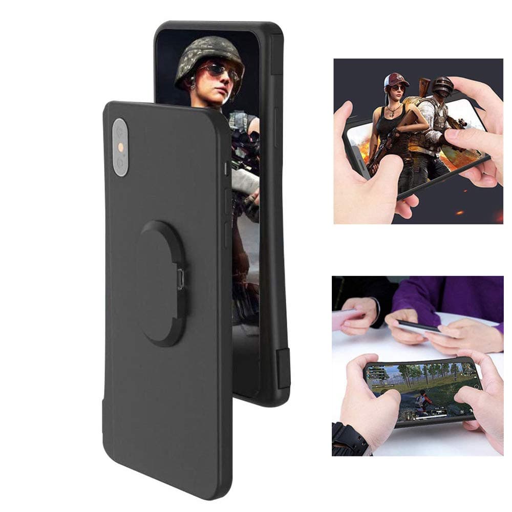 Volwco Mobile Game Controller Case for iPhone X/XS, Phone Cover with BT for PUBG L1R1 Trigger Joystick Gamepad Grip Remote