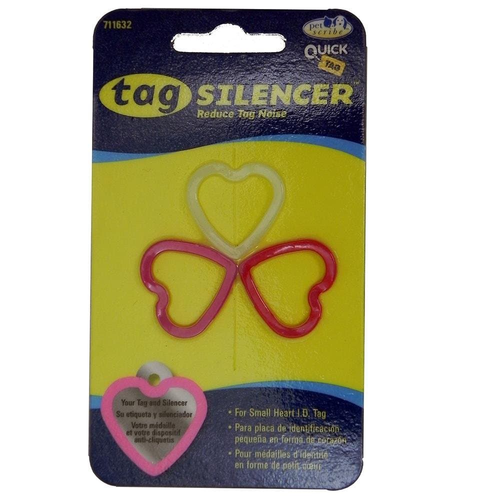 Tag Silencer Small Heart Dog Tag Accessory 3 Pack