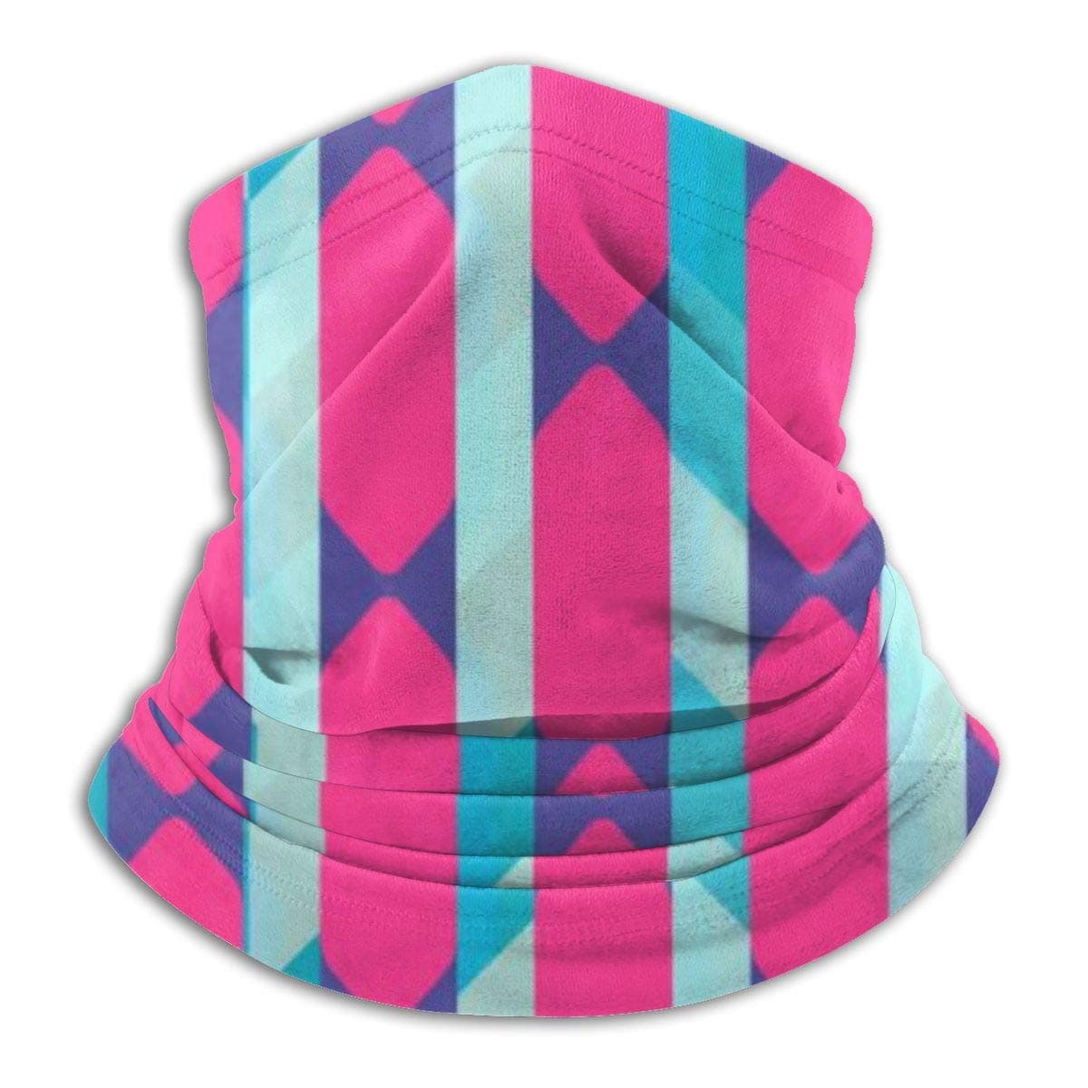 Nack Gaiter Red Mosaic Seamless Pattern 3D Sun UV Dust Wind Proof for Outdoor Camping, Running, Motorcycling, Fishing, Hunting