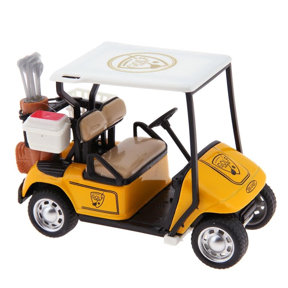 Golf Cart Model Toy, 1:36 Scale Alloy Pull Back Model Car High Simulation Golf Cart Toy(Blue)
