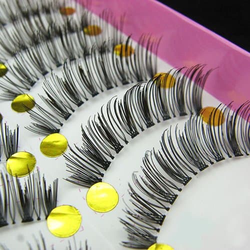 False Eyelashes False Eyelashes Set - 10 Pairs Black Thick Man-made Cosmetic Long Cross False Eyelashes Makeup Fake Eye Lashes Set - False Eyelashes Kit