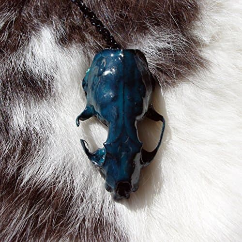 Real Mink Skull Necklace - Real Skull