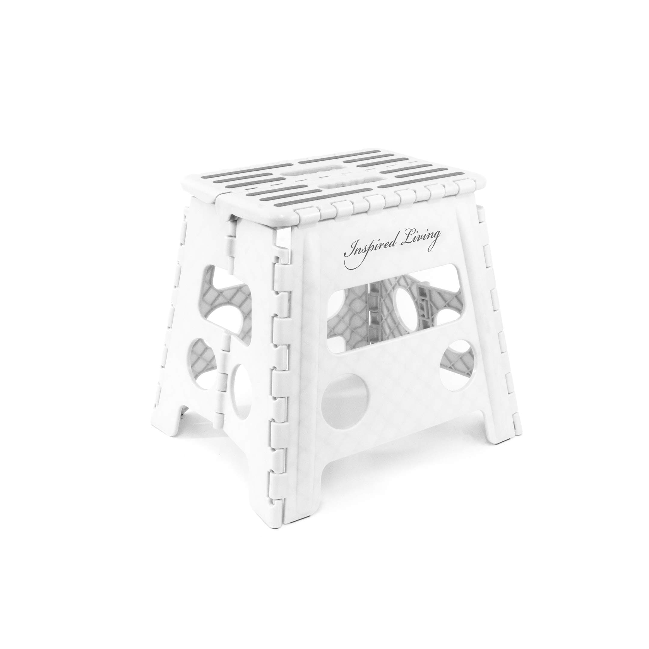 Inspired Living Step Heavy Duty folding-stools, 13" High, LIGHT GREY