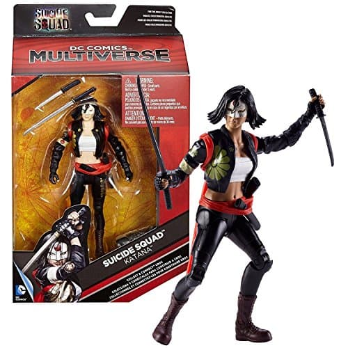 Mattel Year 2016 DC Comics Multiverse Suicide Squad Series 6 Inch Tall Figure - KATANA with 2 Swords Plus Croc's Head and Hip