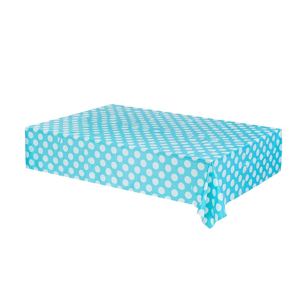 PVC Plastic Party Event Dinning Disposable Indoor Outdoor Tablecloths Rectangular Table Cover Sheet 120x180CM 47x70 Inch Rectangle 3Pcs/Set Blue Color …