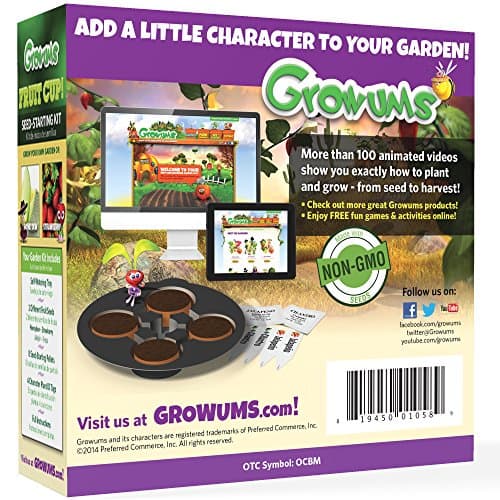 Growums Fruit Cup Garden Tray (4 Count)