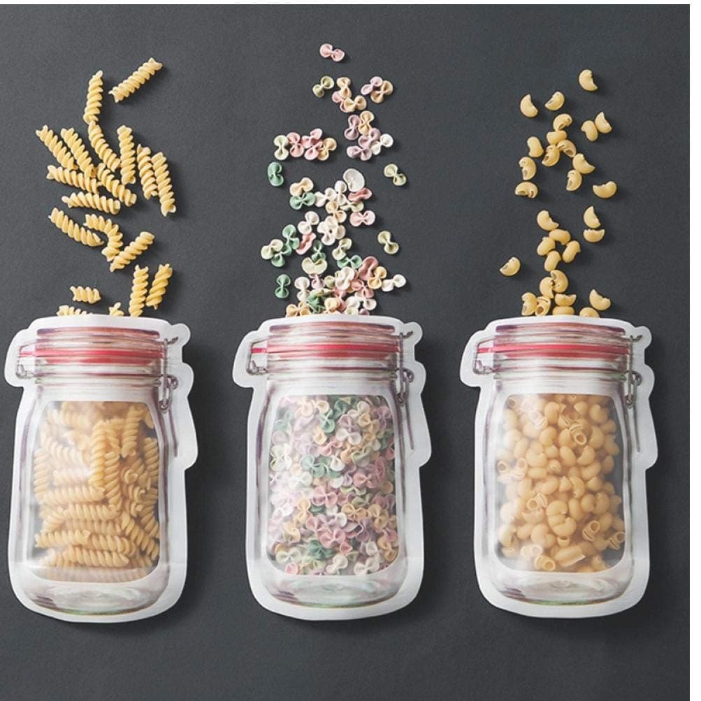 Gamloious Bottle Shape Storage Bag Organizer DIY Clear Plastic Grip Self Seal Resealable Zip Lock Bag For Home Sundries Storages